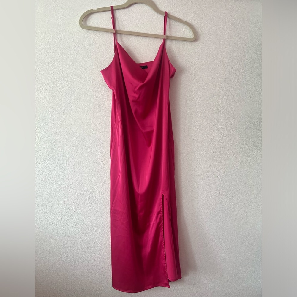 Forever 21 Satin Slit Dress